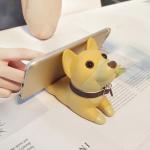 Customized Color Cute Cell Phone Desk Holder Non Phthalate PVC Dog Phone Stand for sale