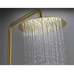 Gold Exposed 40degree Bath Shower Faucet Set With Hand Shower