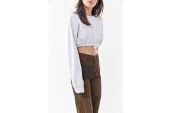 China Fall Drawstring Hem Cropped Sweatshirt supplier