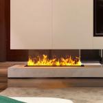 Media Wall Artificial Decorative Flame Led Atomizing Water Steam Fireplace
