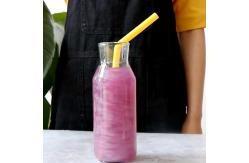 China Foldable Degradable Reusable Straws Bpa Free Smoothie Straws With Cleaning Brush supplier