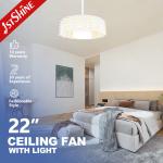 Retractable Bladeless LED Ceiling Fan 3 Color Remote Control for sale