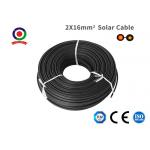 Double Protection Black Twin Core Solar Cable , Low Eccentricity 16mm 2 Core Cable for sale