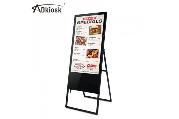 Smart Restaurant Foldable Lcd Digital Signage Menuboard With Remote Control