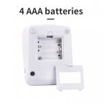 Electronic White Sphygmomanometer With 4 AAA Batteries 2X99 Sets Heart Rate Detection