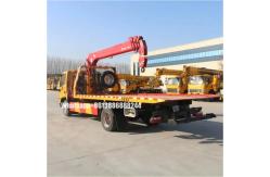 China 5 Tons Road Rescue Trailer With 5tons Crane   Wrecker With Crane supplier