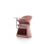 Modern PP Training Chairs with Rotatary Solid Wood Writing Pad Used In School Training Room for sale
