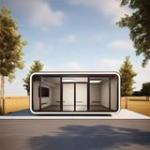Mini Apple Cabin House with Glass Window and Door Garden Sunroom for sale
