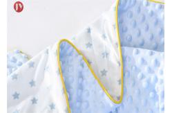 China Print Cotton Bamboo Baby Blankets , Double Layer Muslin Blanket With Dot Fleece Backing supplier