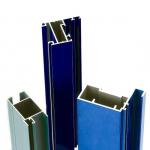 Blue Powder Coated Aluminium Profiles For Building Decoration Materials for sale