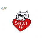 China Self Sticking Backing Iron On Patches Heart Shape Custom Twill Embroidery for sale