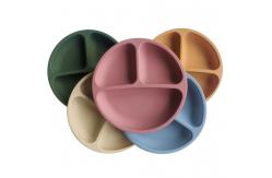 China Divided Multi Compartment Lunch Box Silicone Suction Plates For Babies supplier