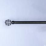 Adjustable Length Curtain Rod Finials Decoration Wall Mount Single Double Curtain Pole Accessories for sale