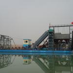 Customized River Gold Chain Bucket Dredger With Agitation Chute for sale