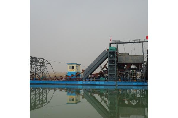 Customized 20m Gold Dredging Machine With Chain Bucket Dredger