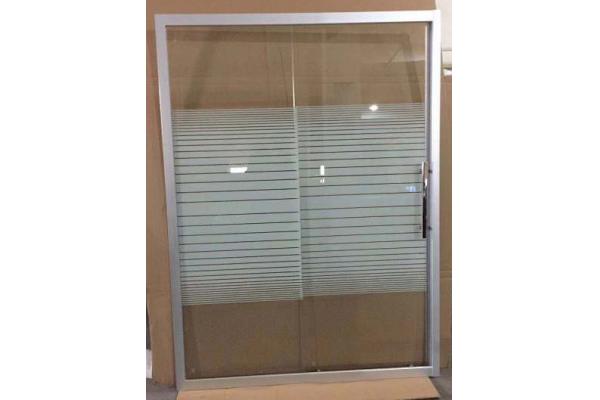 5/6mm Tempered White Stripes Modern Glass With Chromed Aluminum Frame Screen