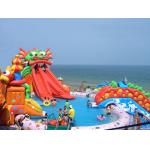 Custom Inflatable Water Park with Pool , Giant Amusement Park Equipment for sale