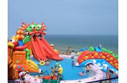 China Custom Inflatable Water Park with Pool , Giant Amusement Park Equipment supplier