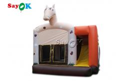 China PVC Double Stitching Inflatable Horse Bounce Castle For Backyard supplier