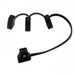 D-Tap / Powertap Camera Power Supply Connections Cable D-Tap 1 Male To 3 Female Cable for sale