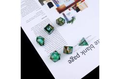 China Green foil gold natural resin multi -faceted desktop game Dice Border Gate supplier