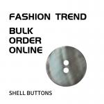 Custom Bulk Shell Buttons 2 - Holes For Classic Natural Black Pearl