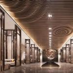 Sound Absorption Metal Ceiling Design 1100 Aluminum Alloy With Lighting for sale