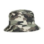 Round Brim 5 / 6 Panel Custom Bucket Hats / Camo Jungle Bucket Caps for sale