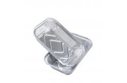 China 1 LB 450ml Oblong Aluminum Takeout Containers Food Box With Lid supplier