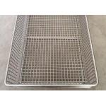 304 Rectangle Wire Mesh 1.6mm Stainless Steel Storage Baskets For Kitchen for sale