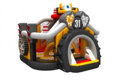 China EN14960 Inflatable Combos Racing Theme PVC  Inflatable Jump Playhouse supplier