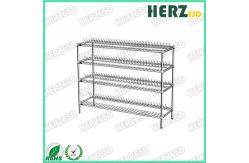 China Anti Static Stainless Steel Rack With Wheels ESD Wire Shelf Rack supplier