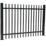 ISO9001 hot sell wholesale wrought picket top garden steel tubular fence 6 ft tall durable prefabricated durable steel f for sale