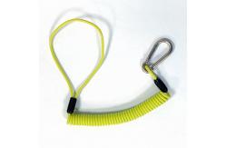 China Custom Spring Plastic Coating Coiled Wire Safety Lanyard For Fall Protection supplier
