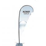 Washable Outdoor Teardrop Advertising Flags Double Sided Printing for sale