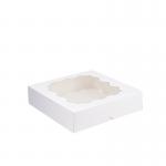 60gsm White Cardboard Food Container Paper Box Compostable With Clear Window for sale