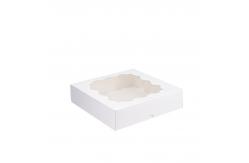 China 60gsm White Cardboard Food Container Paper Box Compostable With Clear Window supplier