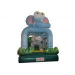 Cute Elephant Bouncy Inflatable Jump House For Kindergarten / Family Party for sale