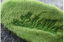 China Green Velvet Fabric OEM Iron On Embroidered Patches supplier