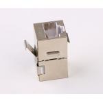 STP CAT6 RJ45 Keystone Jack In - Line Coupler Metal Material With Gold Plating
