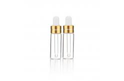 China Clear Glass Essential Oil Bottle With Aluminum Dropper Whole Set supplier