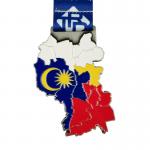 Custom Map Medal Zinc Alloy Soft Enamel Award for sale