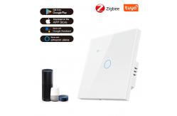 China 300W Zigbee 2 Gang Light Switch 94-V0 Smart Wifi Touch Wall supplier