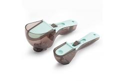 China 2pcs Plastic Adjustable Measuring Spoon Set Kitchen Baking Tools supplier