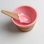 Children Ice Cream Cups With Spoon Plastic Reusable