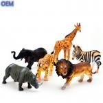 Custom Plastic PVC Wild Animal Figures Toys For Toddlers OEM Design for sale