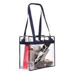 Plastic Tote Bag With Zipper Closure Transparent