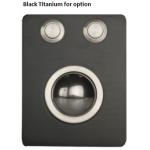IP65 vandal proof metal trackball pointing device with 2 mouse buttons