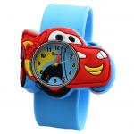 Lovely Cute Silicone Quartz Kids Watch With Car Shaped Dial Customized Logo for sale