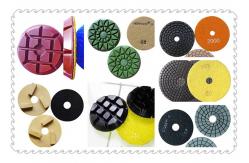 China High Working Efficiency 4  Resin Diamond Floor Polishing Pads For Stone 400# supplier